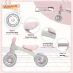 Sliding Balance Bike - 3-Mode Headlight & 4 Transparent Silence Wheels, Ideal Ride-On Toy for Birthday and Early Learning