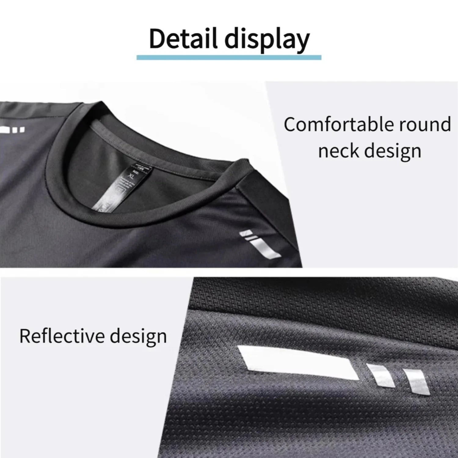 Men's casual sports suit shorts and short sleeves, outdoor hiking and park beach travel outfit, quick drying and lightweight