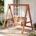2-Seater Porch Swing with Stand Adjustable Chains