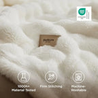 3D Fleece Bubble Blanket for Couch - GentleSoft Cute White Throw Blanket for Sofa Bed Room Decor - Luxury Soft Cozy Cloud Blank