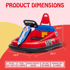 6V Kids Bumper Car With 360 Spin, Toddler Electric Ride On Toy For Ages 2-6, LED Lights, Music, Horn, 1.9 MPH, 66LB Capacity