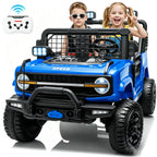 2 Seater 24V Kids Electric Ride On Off-Road Truck with Remote Control Bluetooth LED Lights, 2-Seat Ride On Vehicle Toy for Kids Boys Girls Gift