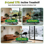 17% Incline Treadmill With Home, Portable Treadmills For Home With Handle,Treadmills For Home And Office, 300 Lbs Weight Capacity.