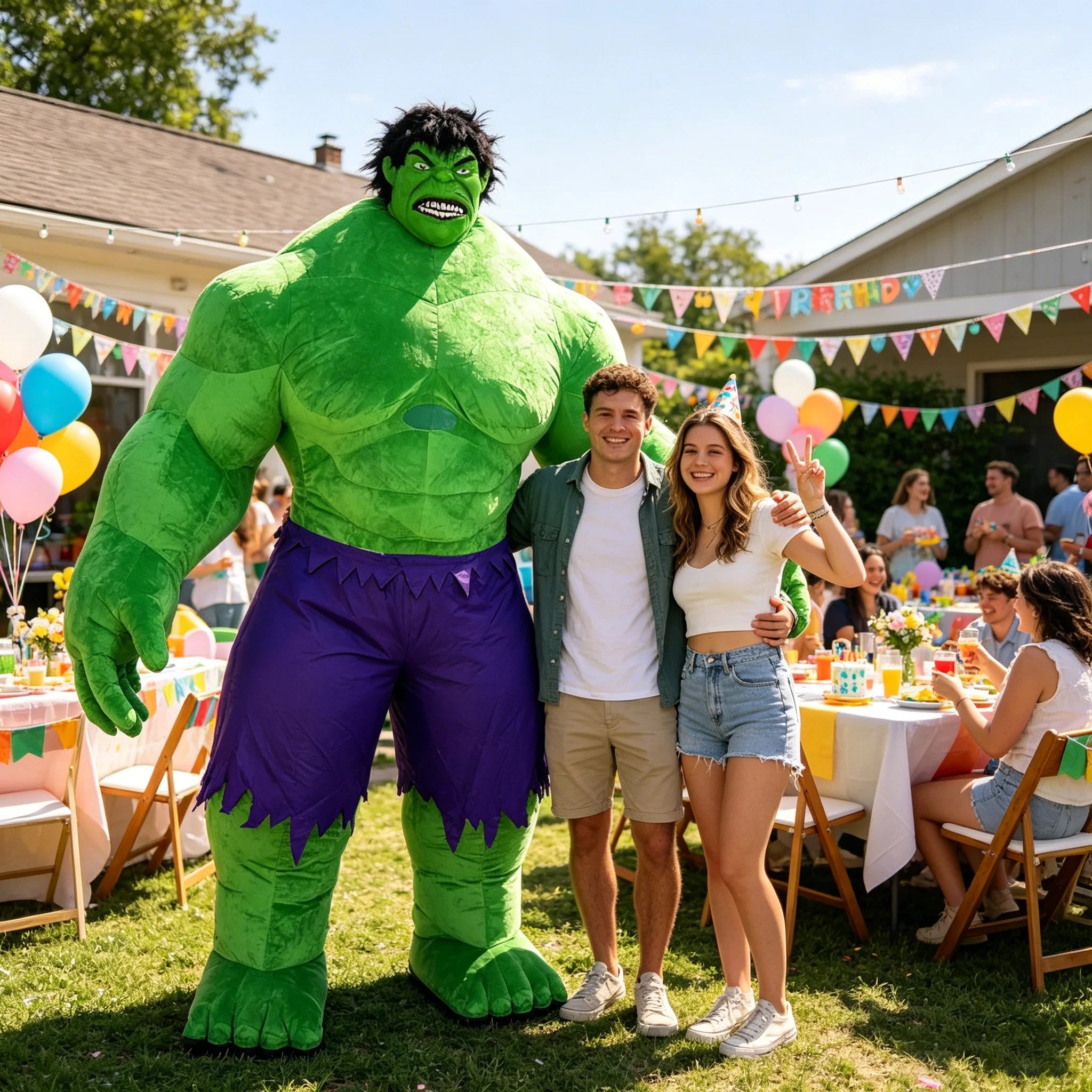 Green Mutant Inflatable Costume Mascot Parade Adult Character Cosplay Birthday Halloween Party Activity Set