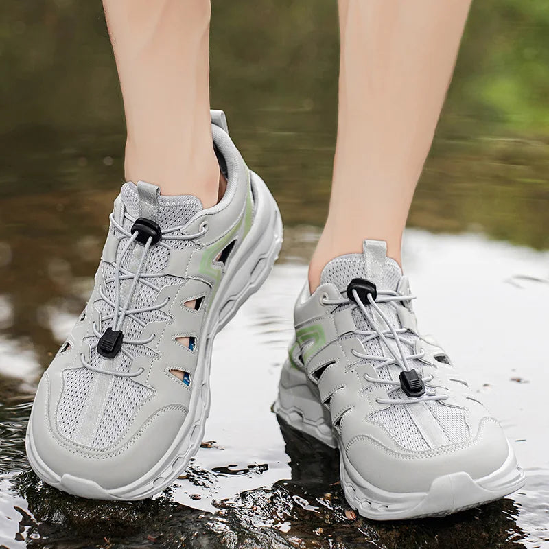 Men's Hiking Shoes Waterproof All-Terrain Outdoor Sneakers Non-Slip for Trekking Camping Tactical Training Outdoor Cycling