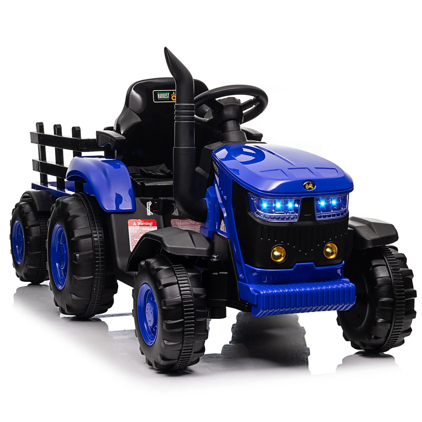 12V Kids Electric Tractor Ride On Toy With Dual Motors, 4 Wheel Battery Powered Farm Vehicle, 4 MPH Toddler Quad For Ages 3-6