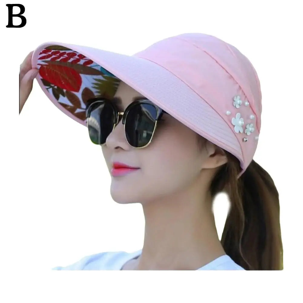 Fashion, Ladies, Summer Vacation, Wide Brim Foldable Sun Hat, UV Protection, Beach Sun Hat, Casual Hat