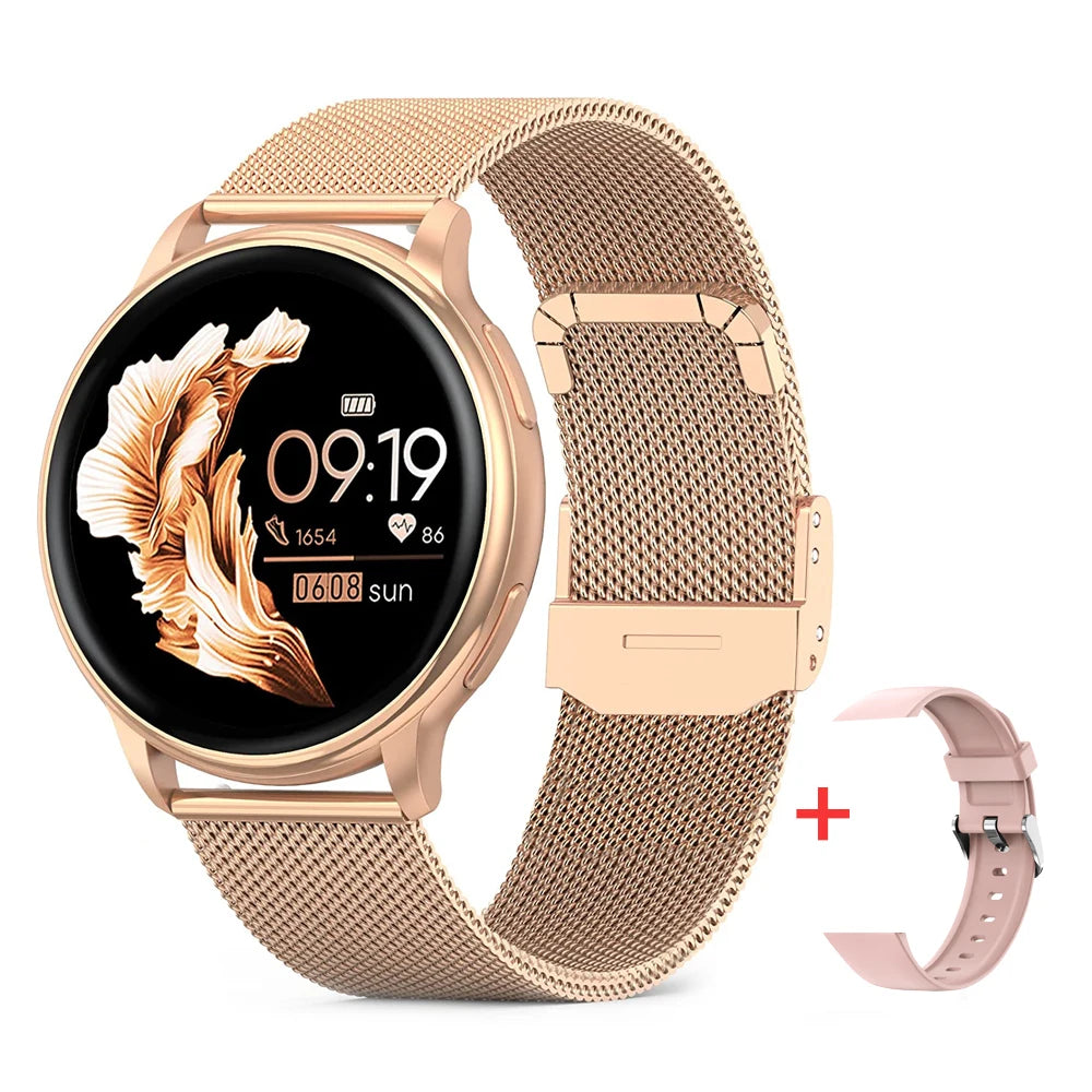 MEVADEN 1.32 inch Luxury Smartwatch Bluetooth Call Women Fashion Sports Fitness Tracker Health Monitor Smart Watch for Ladies