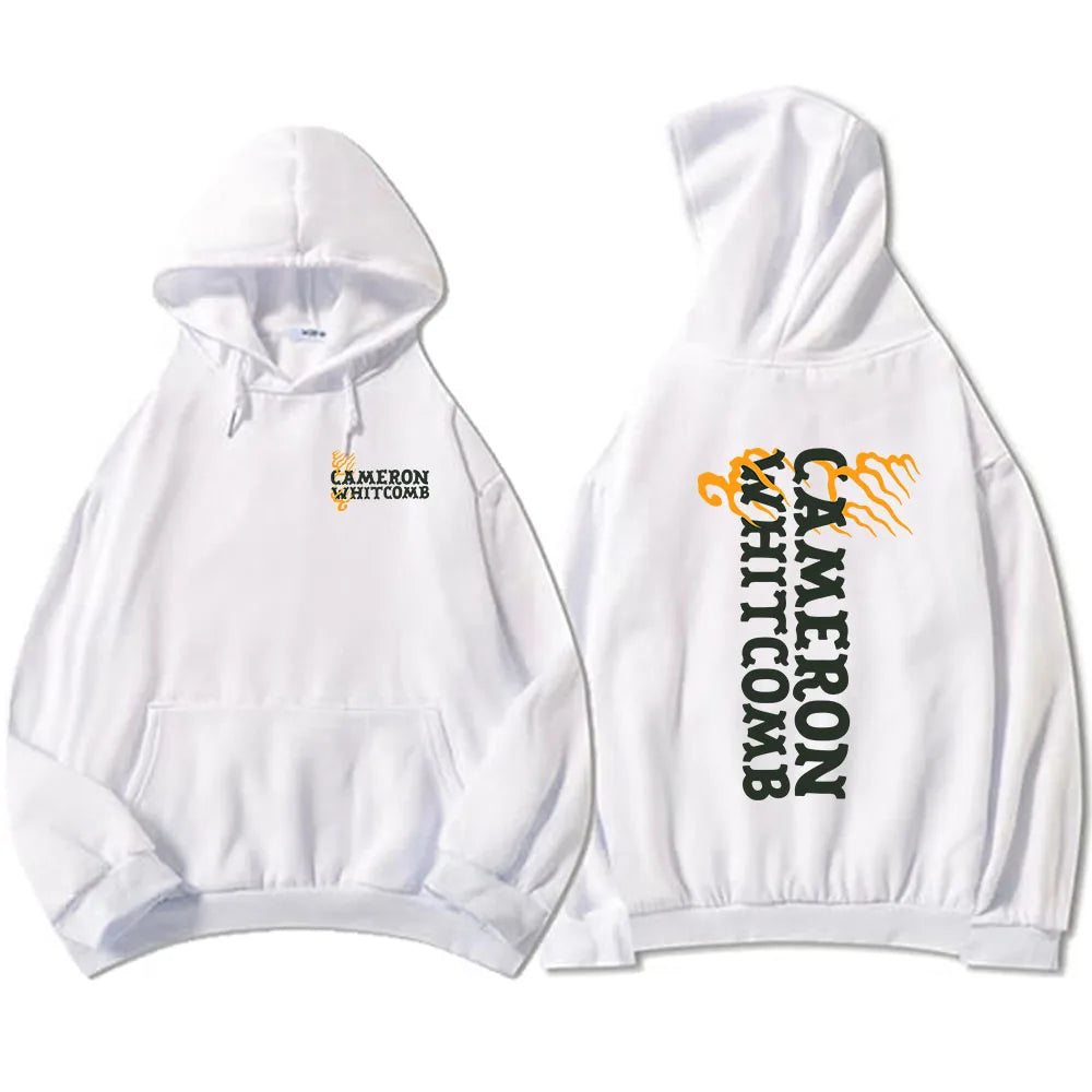 CAMERON WHITCOMB Logo Hoodies Fleece Long Sleeve Hooded Sweatshirt Graphic Merch Unisex Streetwear Loose Casual Men/Women Hoodie