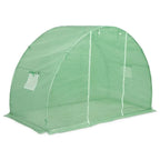 Greenhouse application, PE mesh fabric in green color with galvanized steel frame, 48.4 sq ft coverage, UV-resistant and durabl