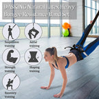 Home Gym, Yoga & Recovery - Natural Latex Resistance Bands Set, Adjustable, with Exercise Guide, Multi - color