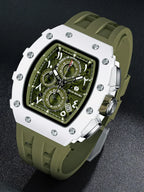 TSAR BOMBA Watch for Men Luxury Brand Tonneau Design Waterproof Clock Stainless Steel Wristwatch Fashion Rectangle Mens Watch