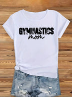 Plus size women's short sleeve T-shirt Gymnastics Mom breathable fabric summer outfit women's clothing