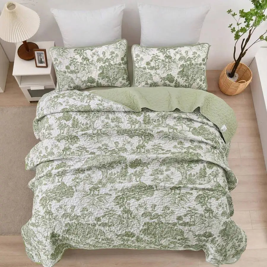 3 Pieces  Yellow Flower Quilt Set Twin Full Queen King Size, Paisley Patchwork Plaid Bedspread Bedding Sets  Coverlet Set.