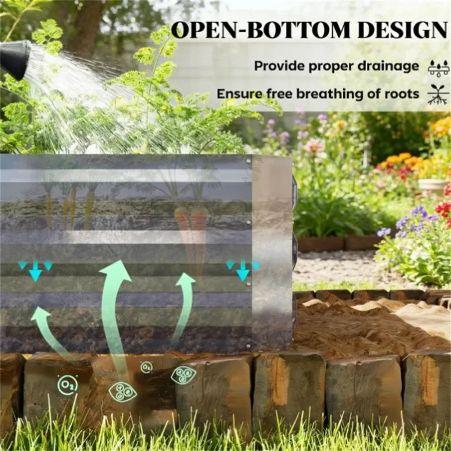 Mini greenhouse for garden bed use, green and dark gray colored durable plastic construction with UV protection and ventilation