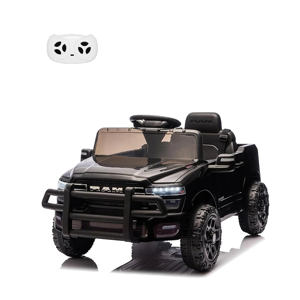 kids Ride On Cars, Licensed RAM 12V Electric Ride On Truck Car w/Remote Control, Electric Pickup Car for Toddlers, Spring Suspension, LED Lights, Music, Ride On Toys