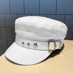 Women's Beret Black Star Hat Spring and Autumn Winter British Retro Fashion New Sea Military Style Korean Caps Mother Hats