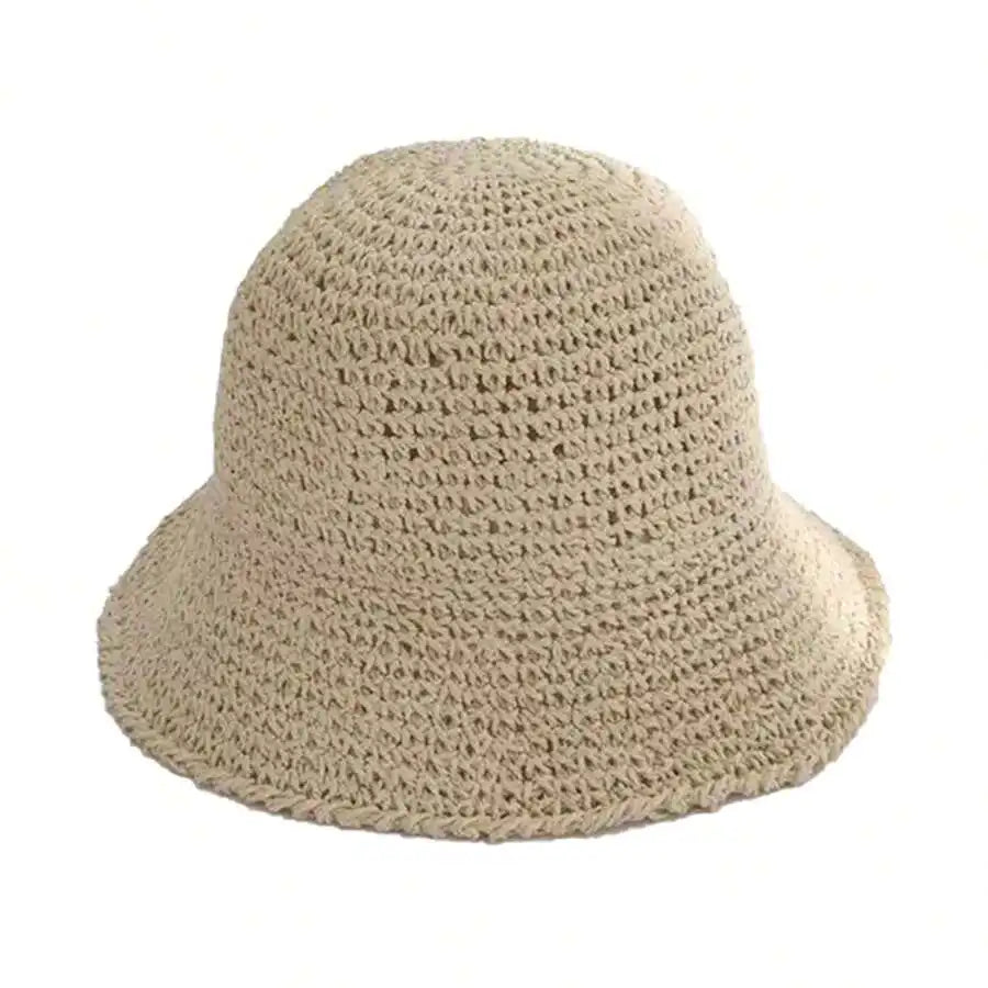 1pc Women's Bucket Hat, Hollow Woven Bucket Hat, Fashionable Bucket Cap, Casual For Spring/Autumn Outings, Travel, Beach,