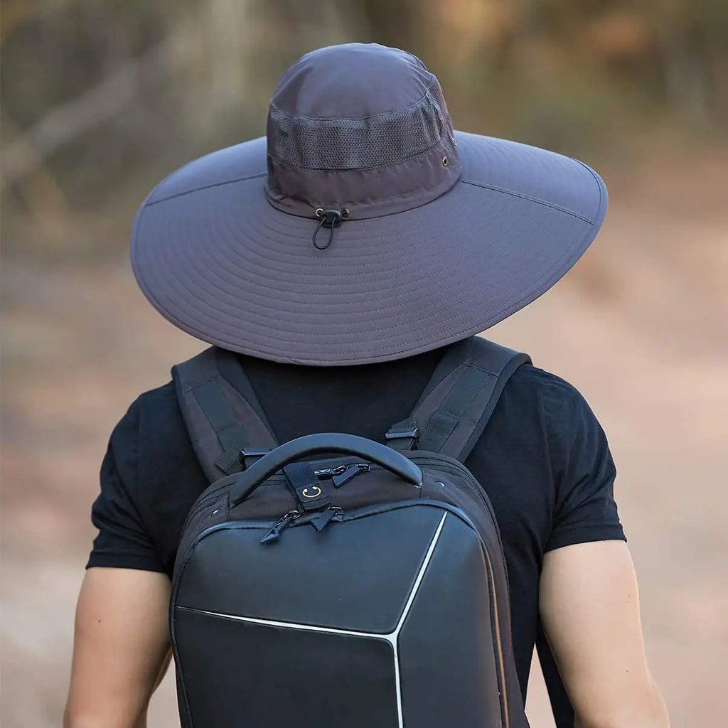 Leotruny Lightweight Windproof Super Wide Brim Waterproof Bucket Hat UPF 50+ UV Resistant Outdoor Sun Hat For Beach Fishing Travel Gardening