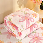 1pc Floral Style Warm Bedspread Fleece Blanket Plaid Travel Shawl Sofa Nap Blankets Home Bedsheet Manta