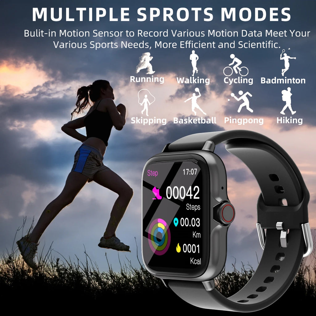 1.83'' Smart Watch with Message Answer Call Sleep Monitoring Sports Pedometer Information Alerts For iPhone Android