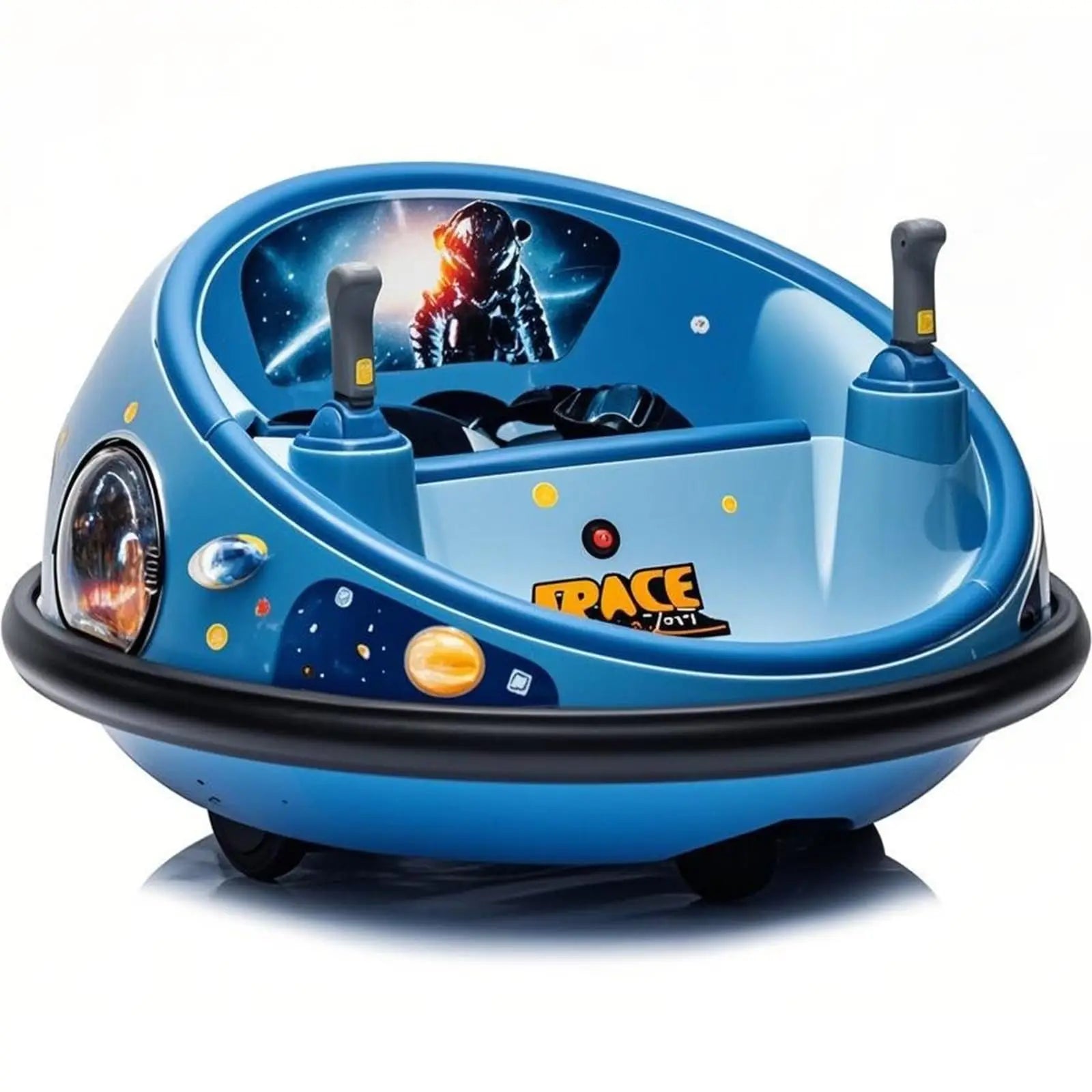 12V Kids Electric Bumper Car With Remote Control, 360° Spin, LED Light, Soft Bumpers, Rechargeable Ride-On Toy For Indoor Outdoor