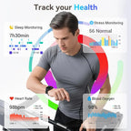 Bluetooth Smartwatch with 1.85" AMOLED Display, Call Features, Fitness Tracking, and Water Resistance for Men and Women