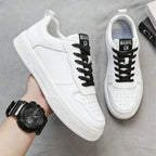 Solid Color Lace Up Thick Sole Skate Shoes Comfortable Non Slip Versatile Casual Walking Sneakers For Men Daily Outdoor All