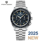 PAGANI DESIGN 2026 New Moon Watch Retro Luxury Quartz Watches For Men Stainless steel Luminous waterproof Sport Chronograph Man