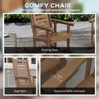 2 Outdoor Rocking Chairs, HDPE High Back Patio Rockers, Brown