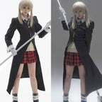 Maka Albarn Cosplay Costume Soul Eater MAKA Black Coat Combat Outfit Dress JK Sailor Uniform Shirt Wig Set For Women Comic Con