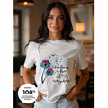 【New Arrival】Dandelion Butterfly Watercolor Print T-Shirt Women's Summer Cotton Casual Top