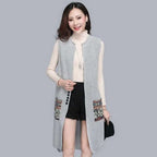 Spring and Autumn New Loose Vest Mid-Length Cardigan Women's Knitwear Sleeveless Vest Jacket