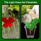 Square white pot for indoor plants, durable plastic, 7x7 base and 9 tall, pack of 50