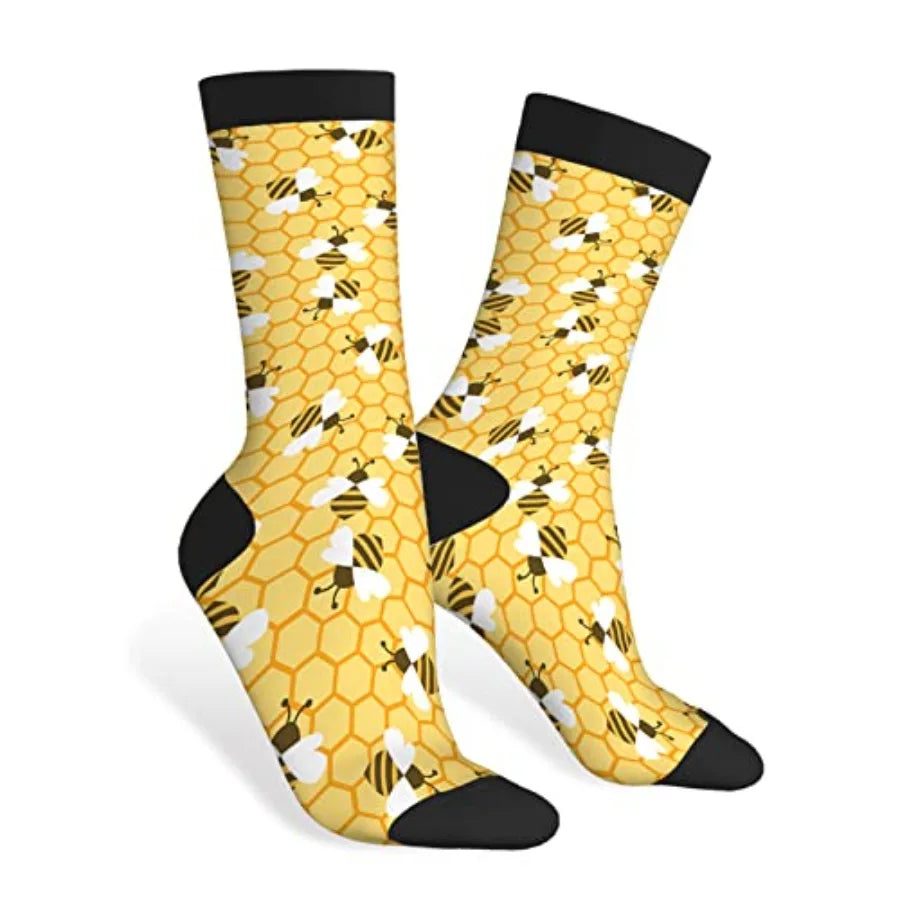 AOYEGO Funny Socks Health Curve Novelty Casual Crew Socks Contrast Color Design for Women Men Gift