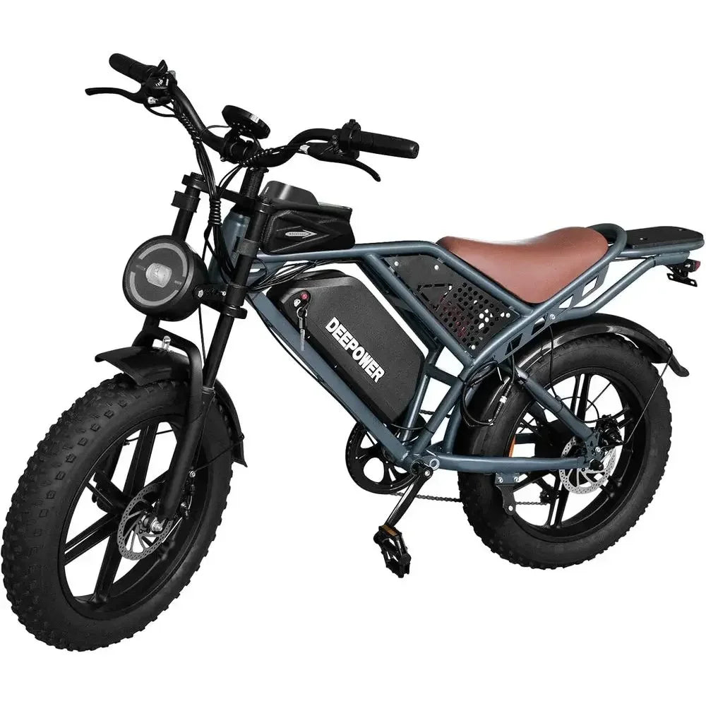 High-Power Electric Dirt Bike for Adults: 1500W Peak Motor, Up to 30MPH, 35-50 Mile Range, Dual Suspension, 20 Tires, 960Wh Batt