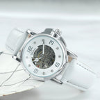 WINNER Fashion Elegant Mechanical Watch for Women Luminous Hands Business Classic Ladies Watches Top Brand Luxury Leather Strap