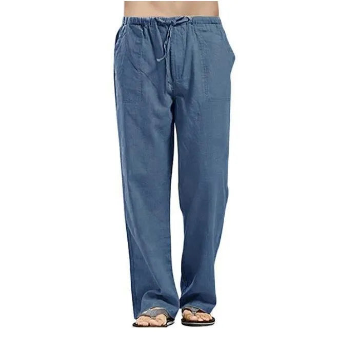 Wide Pants Spring Men's Korean Fashion Sports Streetwear Linen Oversize Trousers Yoga Pants Sweatpants Casual Daily Wear