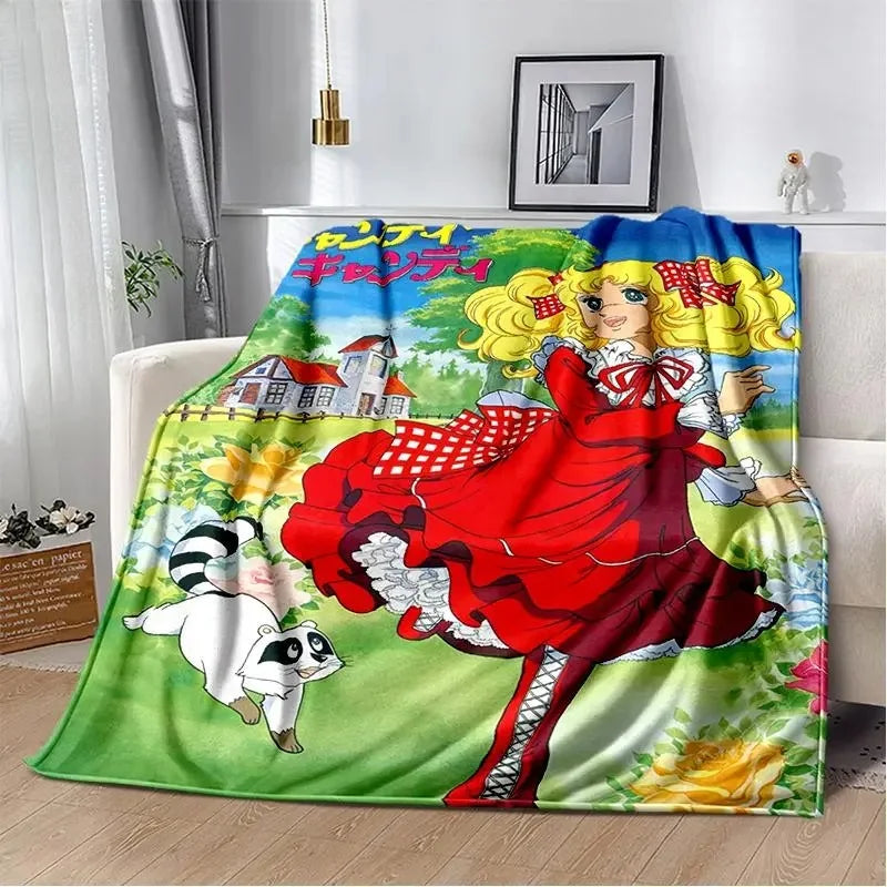 2026 New Style Candy Candy Girl Cartoon Anime Soft Plush Blanket,Flannel Throw Blanket Polyester Blanket