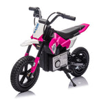 24V Kids Ride On Electric Toy Motocross Motorcycle,200W High Speed Hub Motor,Rear wheel shock absorber,Adjustable speed,LED breath lamp,Bluetooth,Music,Speeds 3.11-9.32MPH For Kids Aged 5-12