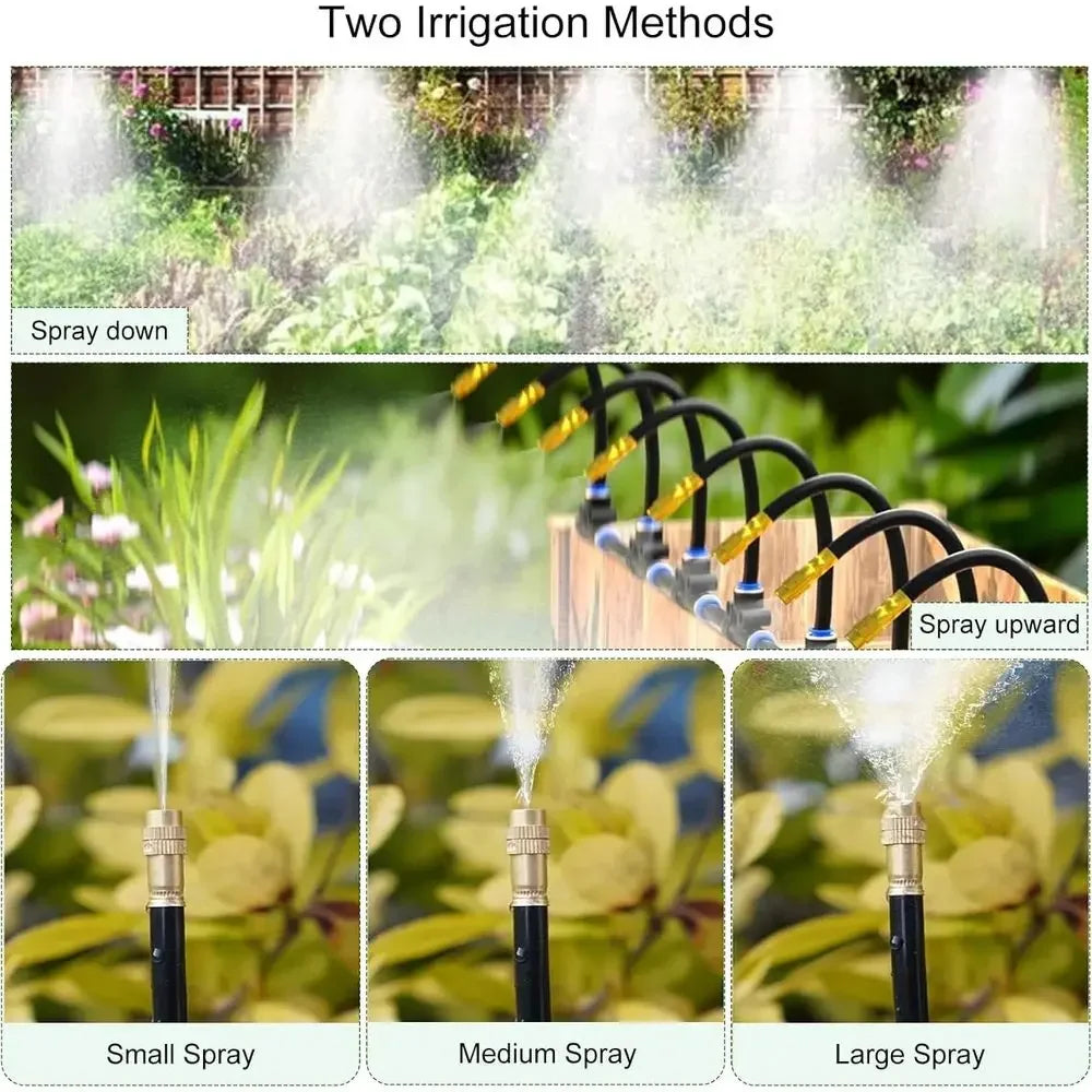 10x7x7 Heavy-Duty Walk-In Greenhouse with Portable Plastic Cover and Watering System