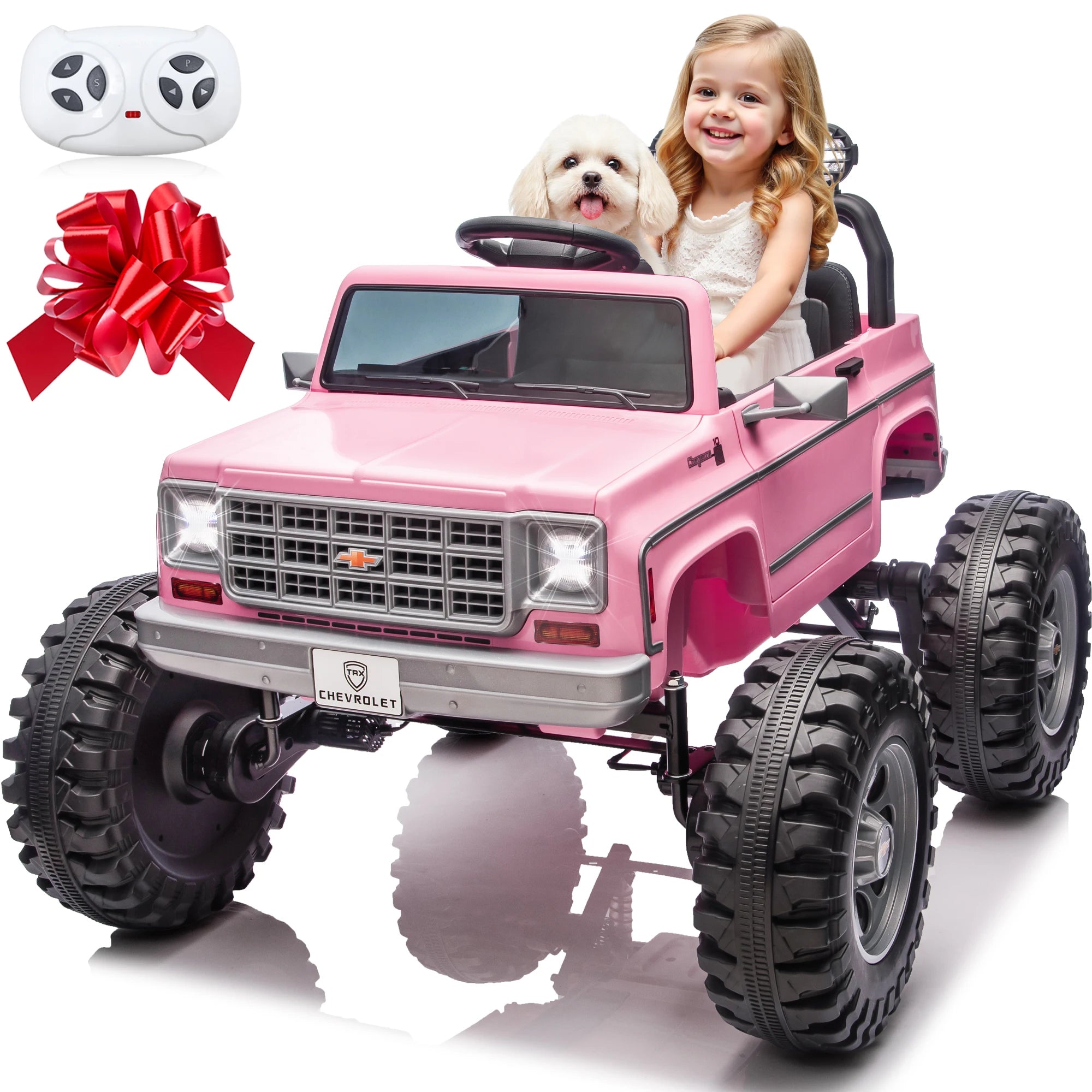 Licensed Chevrolet Cheyenne 24V Ride on Car 4X200W Motor Remote Control Decoration Streamer 24 Volt Ride on Toys for Kids