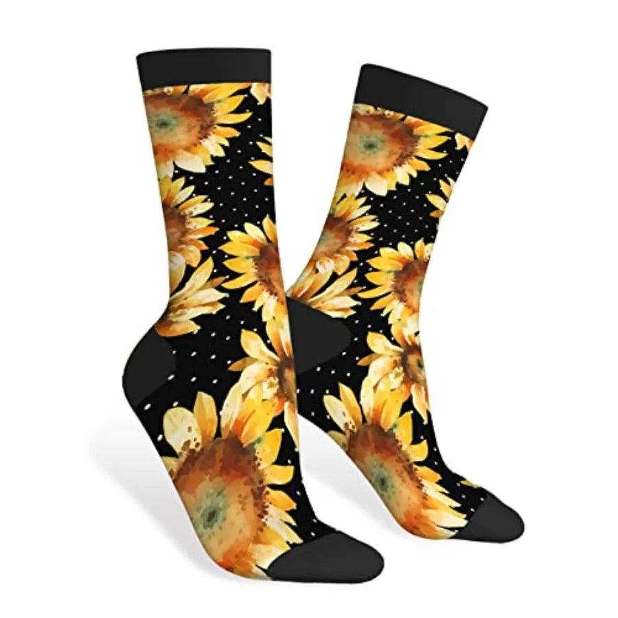 AOYEGO Funny Socks Health Curve Novelty Casual Crew Socks Contrast Color Design for Women Men Gift