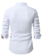 Mens Business Casual Long Sleeve Button Down Dress Shirt Formal