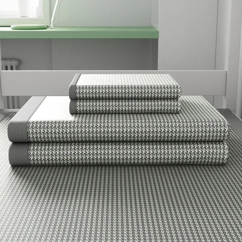 Summer Ice Silk Cooling Pad Breathable Jacquard Mattress Cover with Nonwoven Surface for College Student Dorm Bedroom Cool Sleep