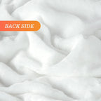 Extra Soft Fuzzy Faux Fur Throw Blanket 50x60, Reversible Lightweight Fluffy Cozy Plush for Couch Sofa Bed, Pure White