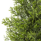 Artificial Topiary Cedar Trees 60 inch 2 Set Faux Pine Shrubs Plants Fake Silk Tree Look Real Easy Assembly for Decor Front Por