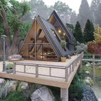 Triangle Shape Structure Small Cabin Tiny House Luxury Triangle House Prefab Modular a Frame House for Living