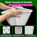 Square white pot for indoor plants, durable plastic, 7x7 base and 9 tall, pack of 50