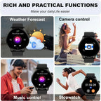 Waterproof Fitness Smartwatch with Answer Call, Pedometer, Sleep and Heart Rate Tracking for Men and Women